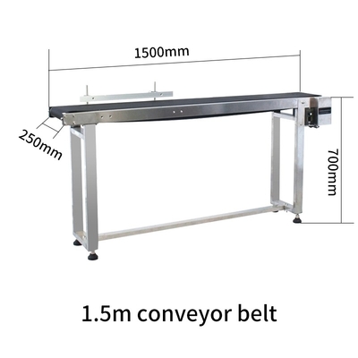 1.5m Longueur SS Corps Matériau Table de bande transporteuse pour ligne de production semi-automatique