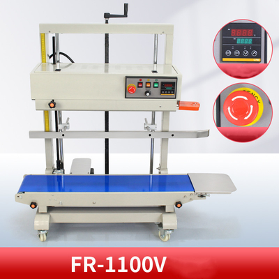 FR-1100V électrique automatique verticale étancheur à bande continue pour film plastique grande poche