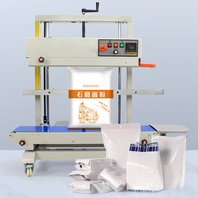 FR-1100V électrique automatique verticale étancheur à bande continue pour film plastique grande poche