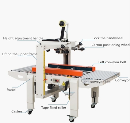 6-12 mm largeur d'étanchéité Automatique haut et bas de l'entraînement ceinture adhésive ruban adhésif étancheuse boîte boîte carton machine d'étanchéité