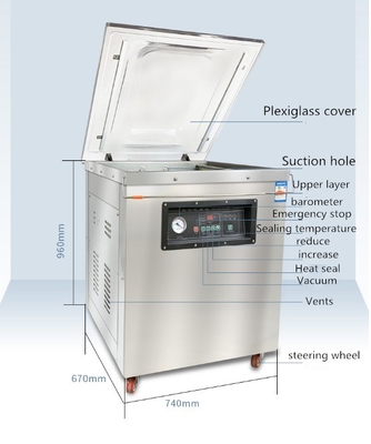 Machine d'emballage sous vide automatique DZ-400/2E pour la conservation des aliments