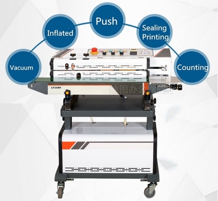 85 kg LF1080 machine de scellage en bande continue commerciale avec scellage sous vide 220V/50HZ