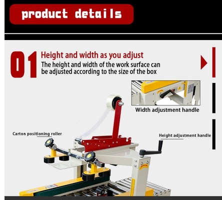 Machine d'étanchéité automatique pour boîtes d'emballage, carton et scellant avec CE pour vitesse d'étanchéité 18 m/min