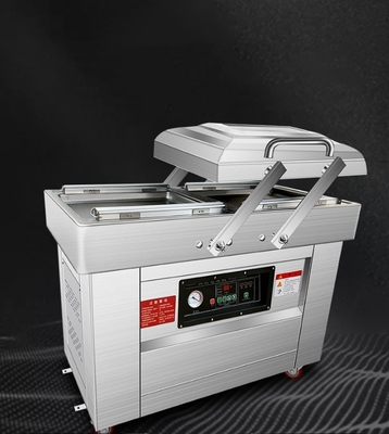 Machine à double chambre à vide pour le conditionnement du soja/la viande/le poisson/le porc/l'abeille/le riz, capacité 140 kg