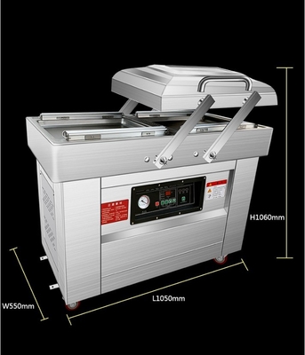 Machine à double chambre à vide pour le conditionnement du soja/la viande/le poisson/le porc/l'abeille/le riz, capacité 140 kg