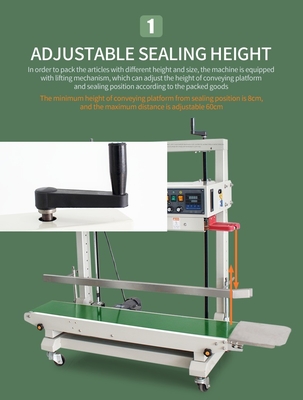 FR-1200V Machine de scellage continu vertical à entraînement électrique de sacs pour PE et sacs épais