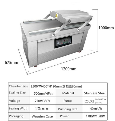 Machine à emballer sous vide en briques de riz pour emballage de sacs en plastique