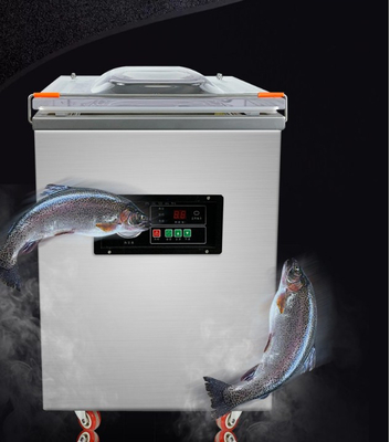 Pompes sous vide 900W Machine d'emballage sous vide de viande avec taille de chambre L380*W400*H140mm