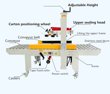 3 kg de charge maximale machine de scellage semi-automatique de carton pour la conduite gauche et droite