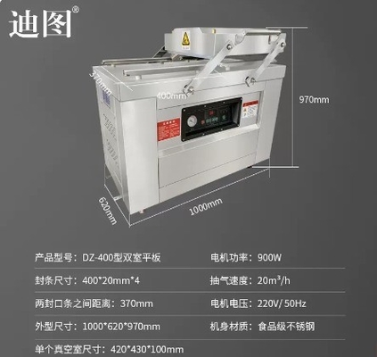 Machine électrique pour sceller sous vide les aliments et les viandes Dimension L1050*W550*H1060mm