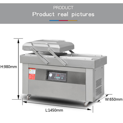 1450*650*980 Sélecteur sous vide à double chambre pour machine automatique d'emballage sous vide alimentaire