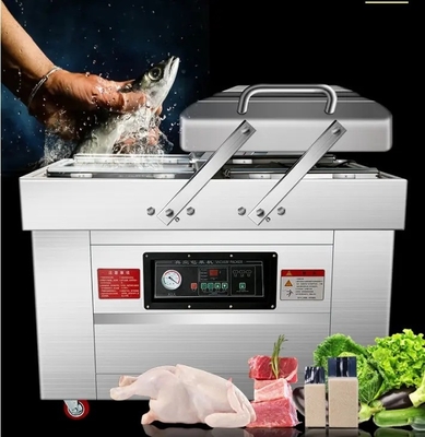 Sélecteur d'emballage sous vide électrique à double chambre pour les steaks de poisson 10 mm largeur d'étanchéité
