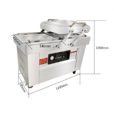 Sélecteur d'emballage sous vide électrique à double chambre pour les steaks de poisson 10 mm largeur d'étanchéité