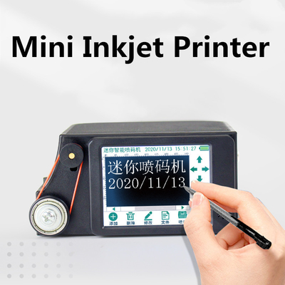 Imprimante à jet d'encre portative à surface courbe avec écran d'édition de 12,7 mm Vitesse d'impression 50M/MIN