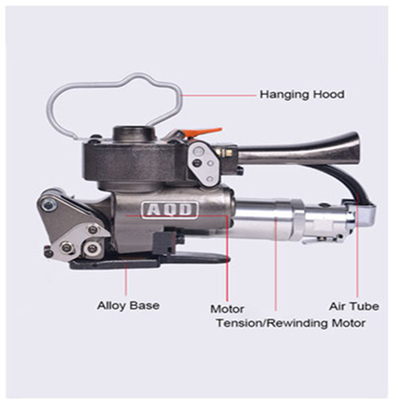 Outil de fixation pneumatique portable pour les sangles en PP-PET