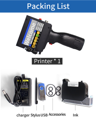 Vitesse d'impression de 50 M/min 16,8 V Expiration Timbre de date en relief Imprimante de code de lot Imprimante laser