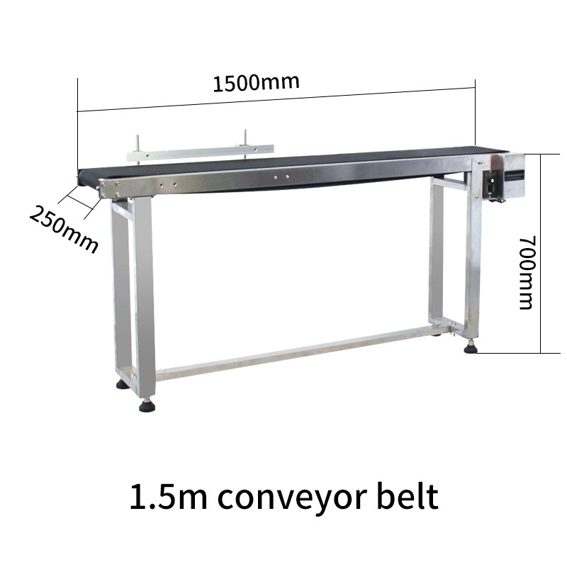 1.5m Longueur SS Corps Matériau Table de bande transporteuse pour ligne de production semi-automatique