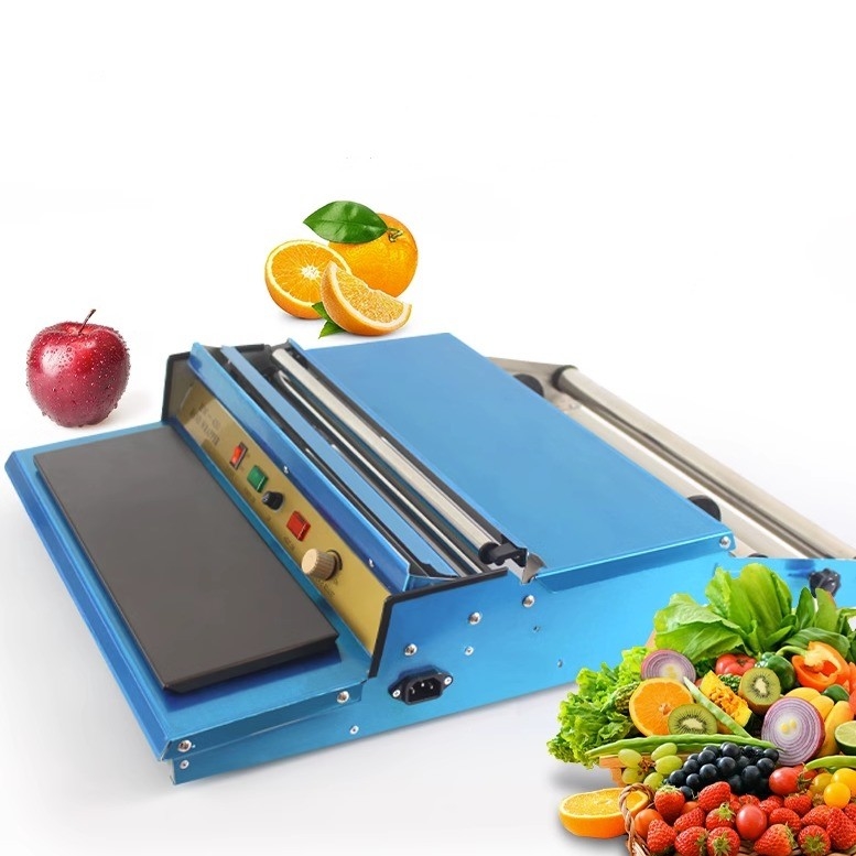 220V / 50HZ Mini plastique film d'étirement d'accrochage de main enveloppe de scellage machine pour les fruits alimentaires